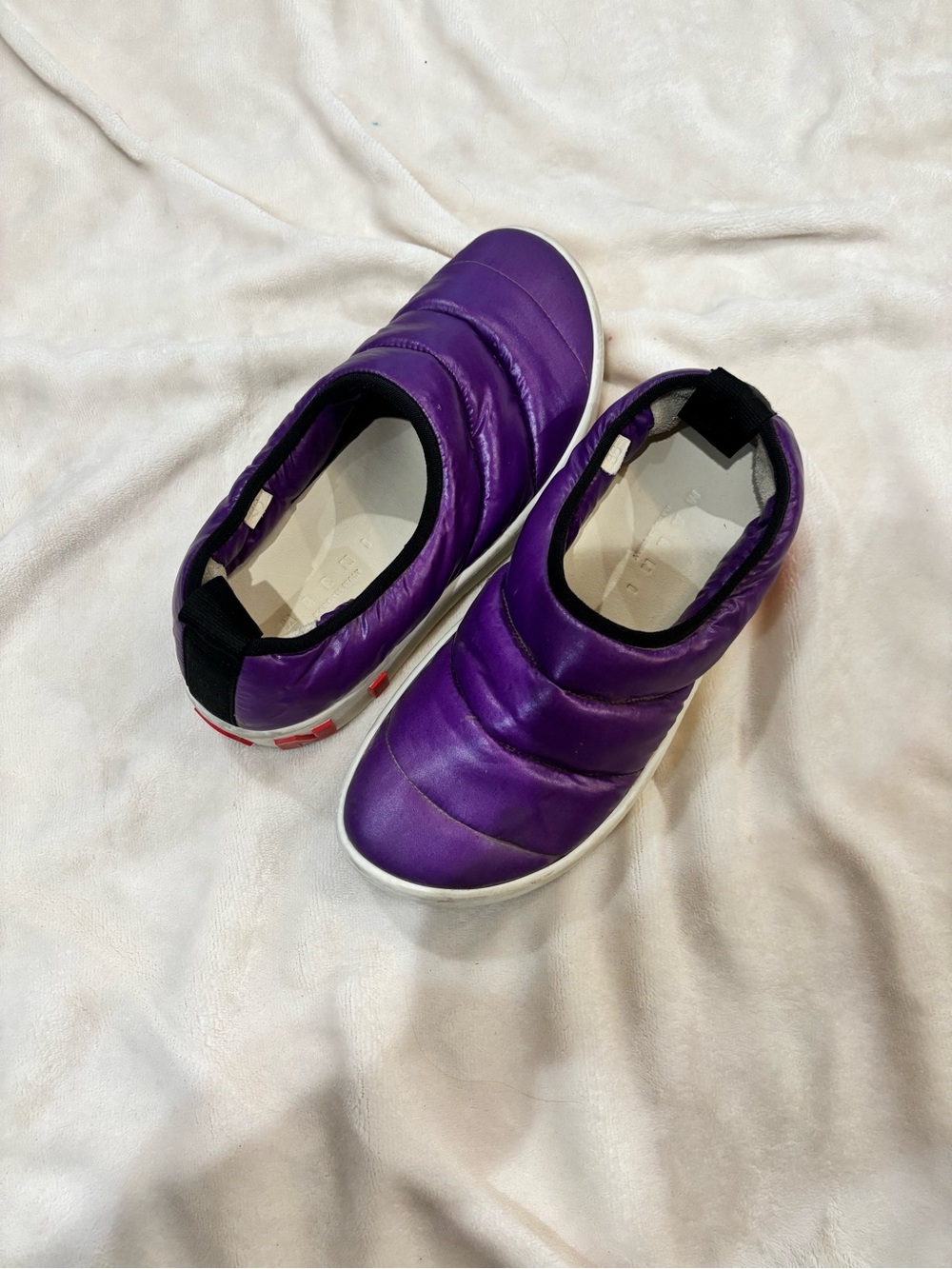Marni Purple Quilted Slip-On Sneakers